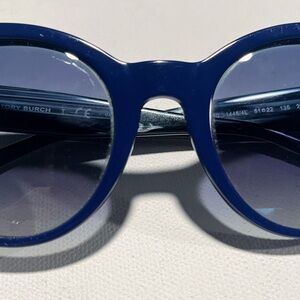 Tory Burch Blue Round Sunglasses